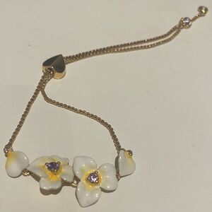 Kate Spade Pansy Floral Slider Bracelet